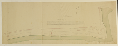 216141 Plattegrond van de stadswal met gracht en de aangrenzende bebouwing tussen de Lange Smeestraat en de ...